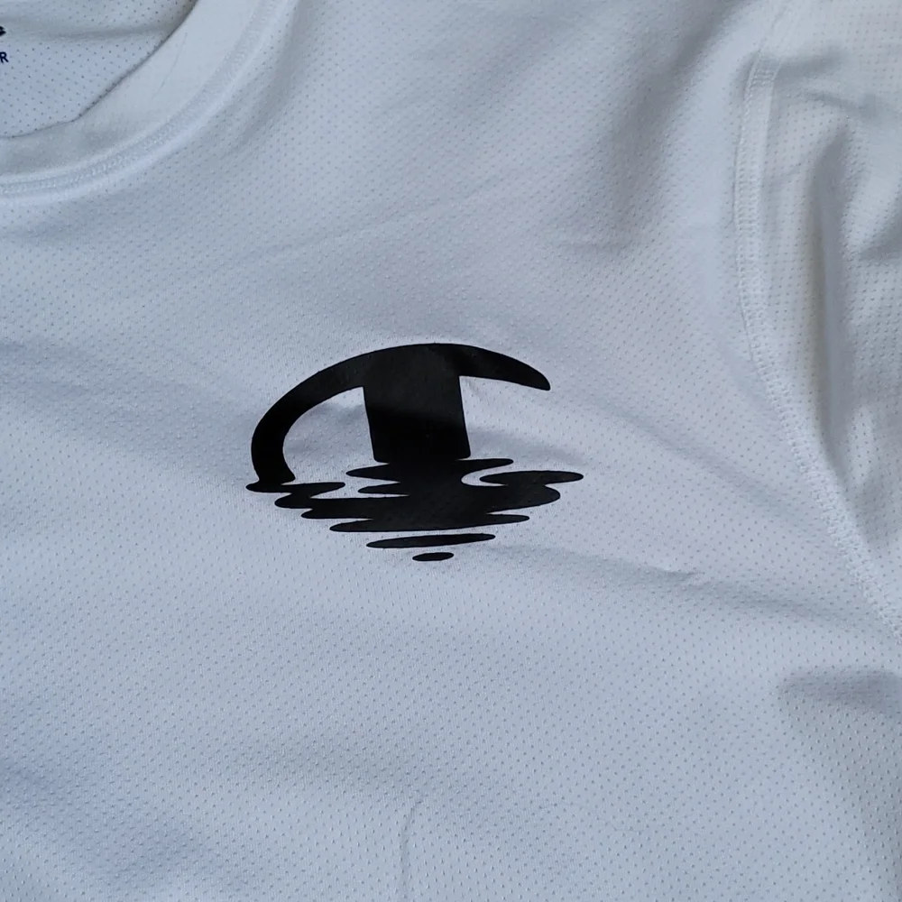 Champion Wicking Anti Odor Breathable White Tee Size Medium NWT - Picture 2 of 7